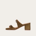 Amalfi Sandals, olive velvet